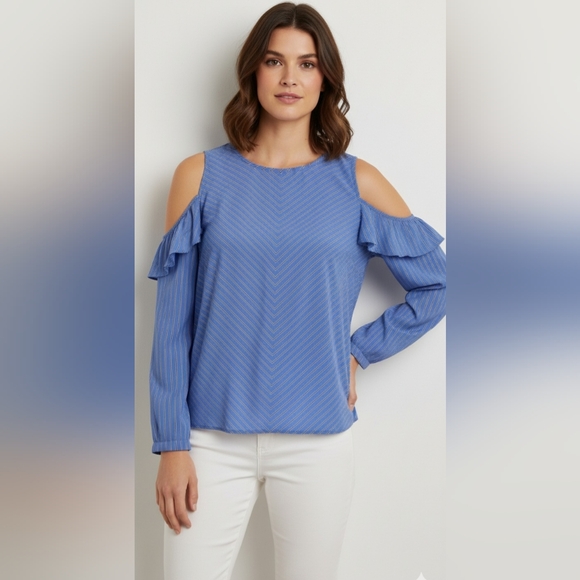 🌞 Liz Claiborne Cold shoulder long sleeve - Picture 1 of 4